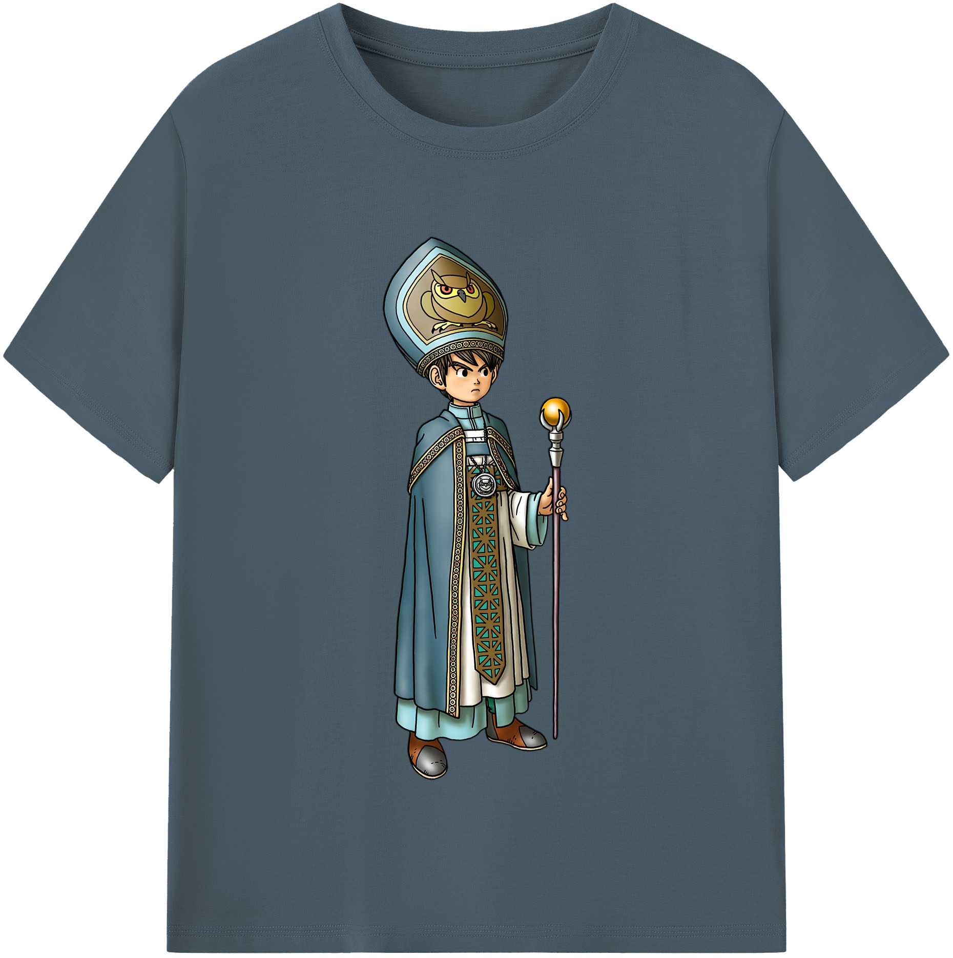 （画像用） ドラゴンクエスト Doragon Kuesuto Dragon Quest 綿100％半袖Tシャツ（フロントプリント）